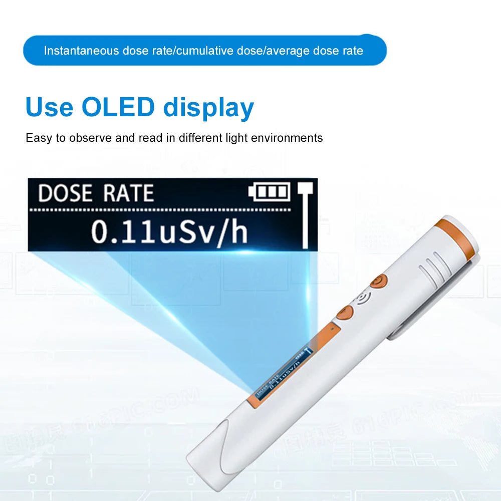 Digital Geiger Counter Nuclear Radiation Detector Portable Dosimeter Beta Gamma X-Ray Detector with OLED Display Oasis Select