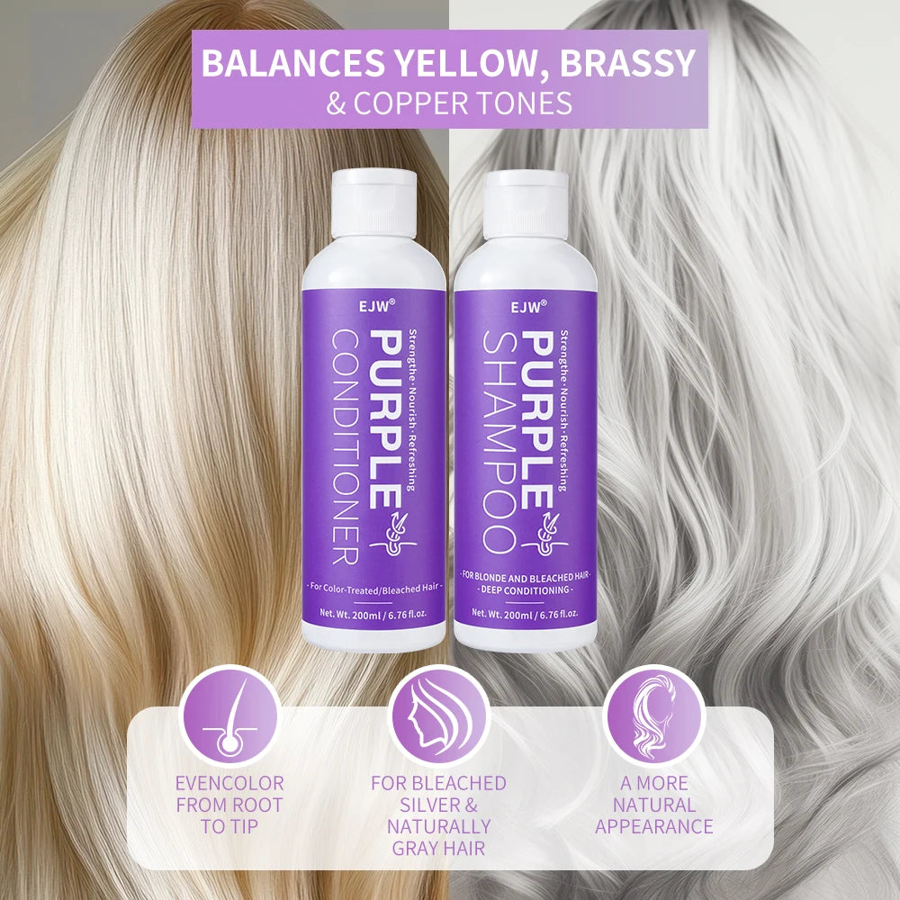 Purple Shampoo & Conditioner Set – Blonde, Gray & Color-Treated Purple Shampoo Set Oasis Select