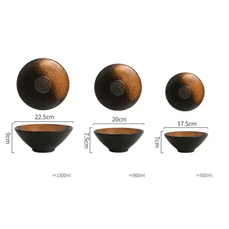 Japanese Ceramic Tableware Ramen Soup Noodle Bowls Commercial Bowl Home Restaurant Kitchen Dinnerware 7/8/9 Inch Oasis Select