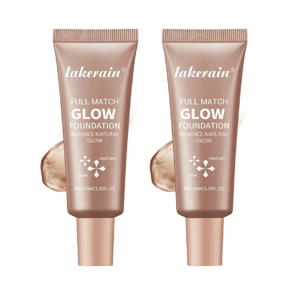 Glowing Foundation Natural Glow Enhancer Moisturizing Lightweight Base Multi-purpose Highlighter Liquid Foundation Cosmetics Oasis Select 2pcs Meduim