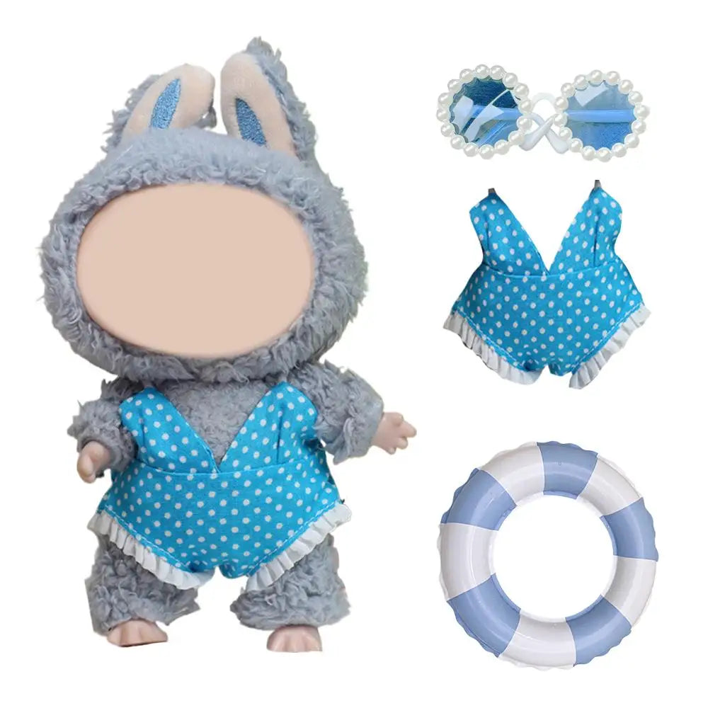 Swimsuit For 17cm Dolls Bikini Swimming Ring Sunglasses Generation Doll'S Clothes Summer Swim Set Dolls Accessories Oasis Select
