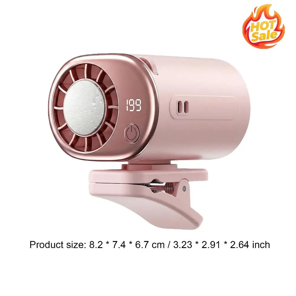 USB Rechargeable Cooling Fan with LED Display Personal Cooling Fans 199 Speeds Adjustable 2000mAh Battery for Auto Vehicle Oasis Select