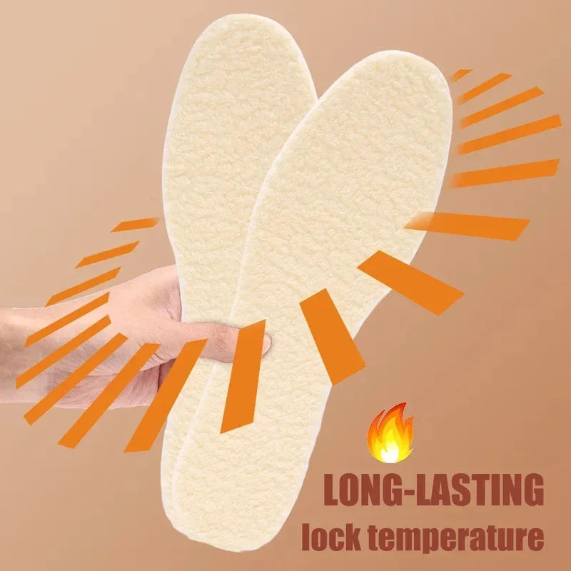 1-6pair Lamb Fleece Insoles Men Women Winter Keep Warm Insole Soft Wool Thicken Shoepad Cashmere Shoes Insert Thermal Shoe Pads Oasis Select