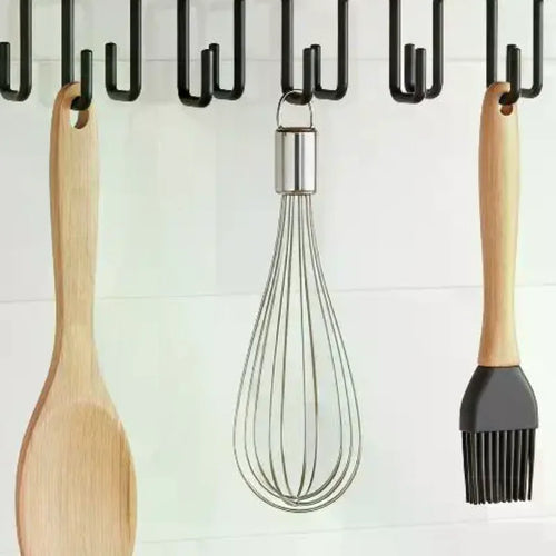 12-Hook Drill-Free Under-Cabinet Hanging Cup & Mug Rack Cabinet Hanging Rack Oasis Select