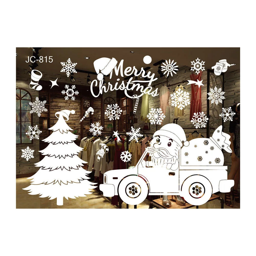 Christmas Window Clings – Snowflake & Reindeer Static Decals Window Clings Oasis Select C