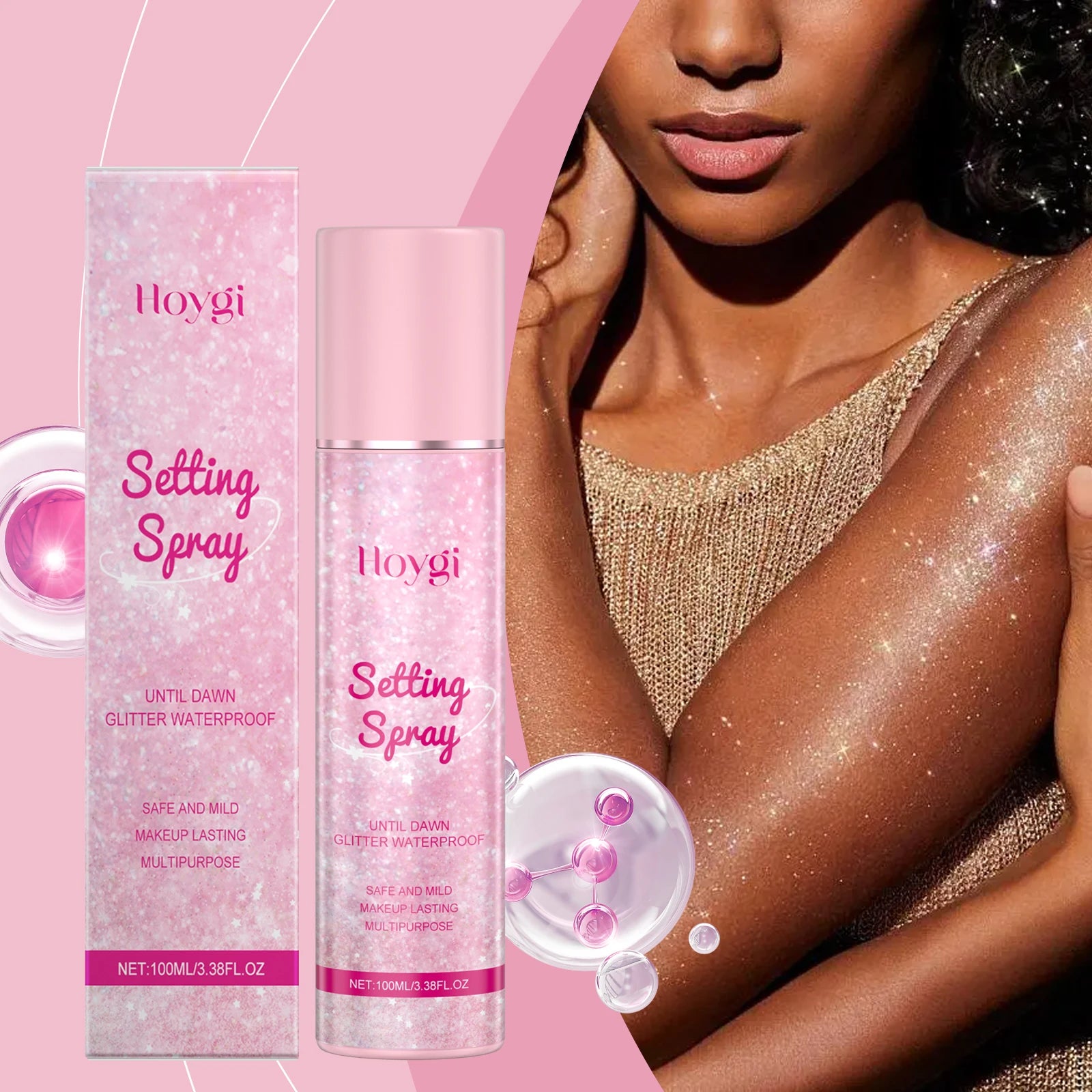 Hoygi Flash Setting Spray Oil Control Waterproof Sweat Proof Long-Lasting Base Makeup for Body Charming Face Fixer Make up Spray Oasis Select