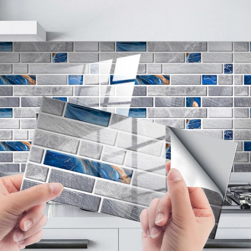 Wall Stickers Home Renovation Crystal Tiles Self-adhesive Flooring Kitchen Oil Resistant Decorative Tiles Material PVC Oasis Select