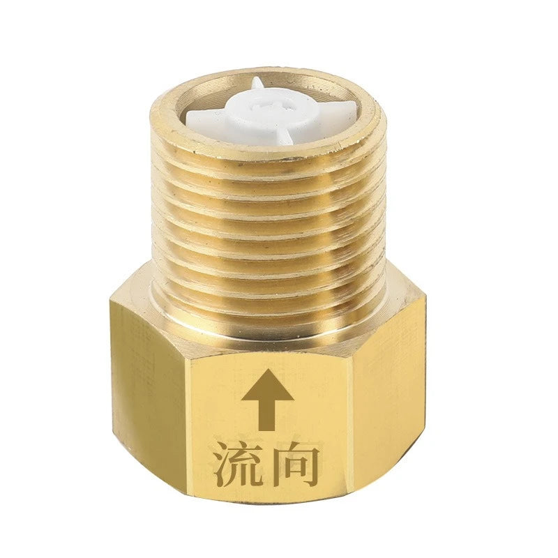 Copper One-way Check Valve 4 Points 1/2 "Anti Backflow Water Return Bathroom Water Pipe Toilet Water Heater Meter Oasis Select