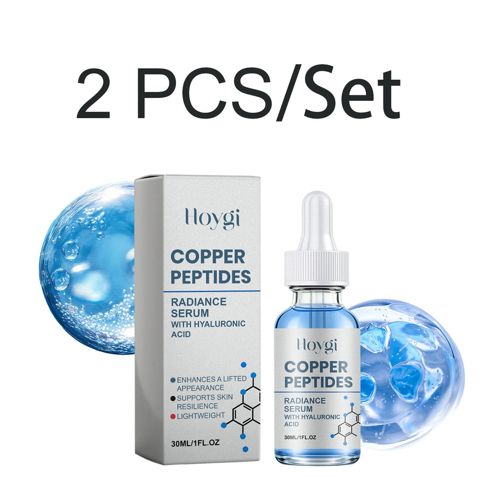 Copper Peptide Serum Firming Lifting Barrier Repair Hyaluronic Acid Reduce Wrinkles Pore Minimizer For Dry Skin Face Serum 30ml Oasis Select 2 PCS