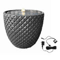 Shunmaii LED Freestanding Cement Waterfall Fountain – Garden Patio Outdoor Garden Fountain Oasis Select United States