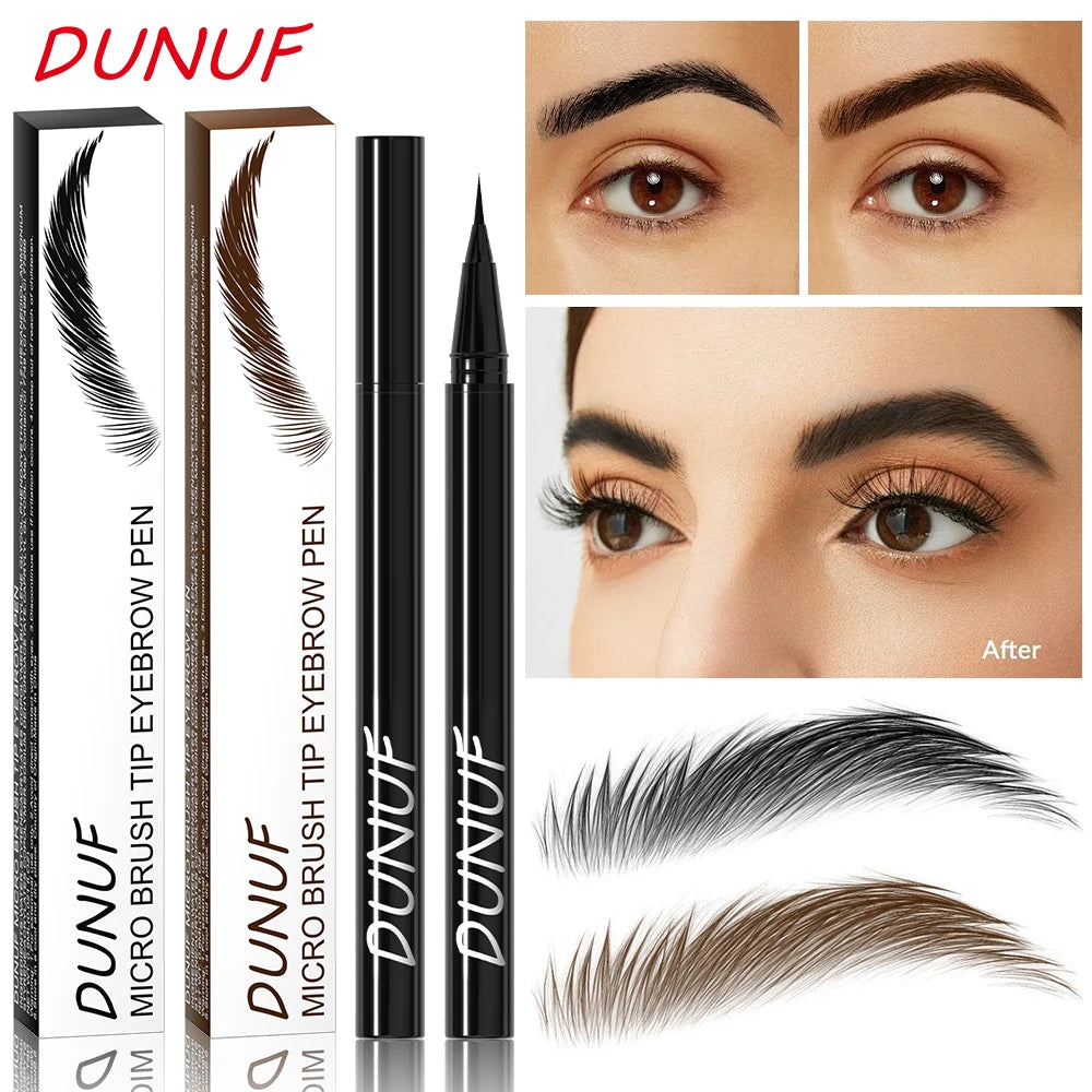 DUNUF 2 Colors Long-lasting liquid Eyebrow pencil Ultra-fine anti-stain, waterproof and perspiration-proof quick drying Eyeliner Oasis Select