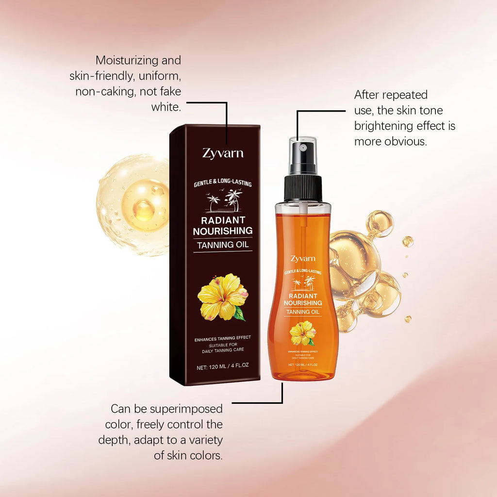 Sun Tanning Oil Bronzing Oil Nourishing Formula Hydrating Skin Care For Outdoor Beach Tan Summer Essential Natural Look 120ml Oasis Select
