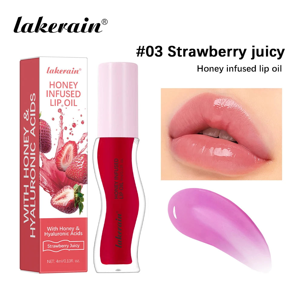 Moisturizing Lip Gloss Oil Nourishes Hydrates Glossy Lips Care Lipstick Plumping Exfoliating Pink Plumping Gloss Oil Makeup Oasis Select 3 Strawberry Juicy