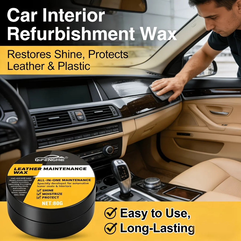 Car Leather Conditioner Wax & Polish with Applicator