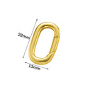 2pcs 14K18K Gold Filled Oval Clasp Spring Claps Connector Carabiner Keychain for DIY Jewelry Finding Necklace Bracelet Making Oasis Select 18K Gold 22X13mm