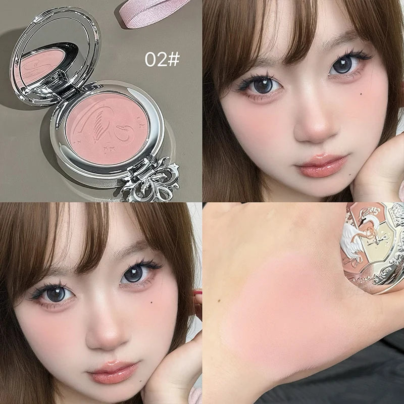 NICEKEY Pink Ballet Matte Blush Powder | Long-Lasting Contour