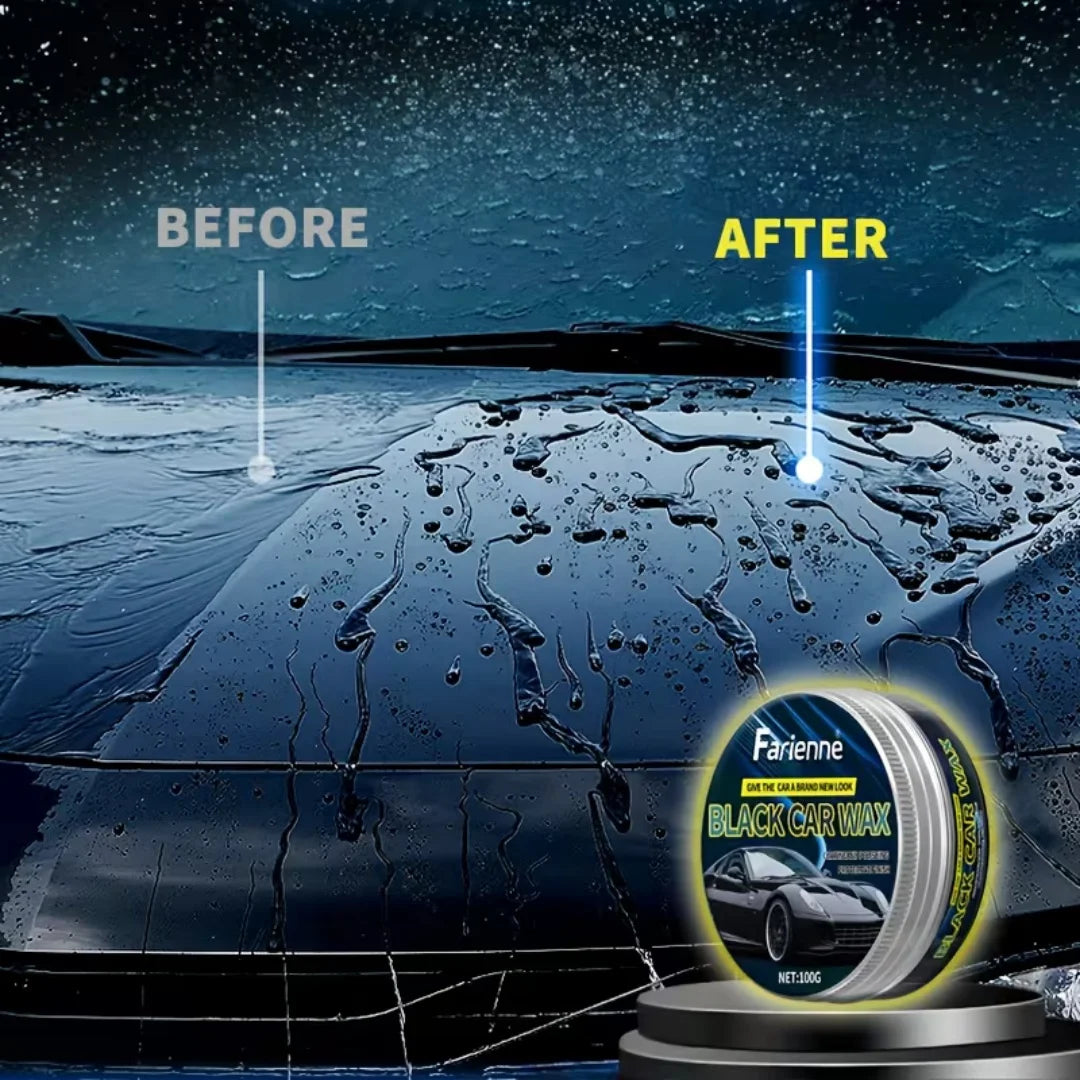 Car Wax Polishing Paste, 100g. Deep shine, scratch removal, long-lasting protection for black car paint. Easy-to-apply formula. Oasis Select