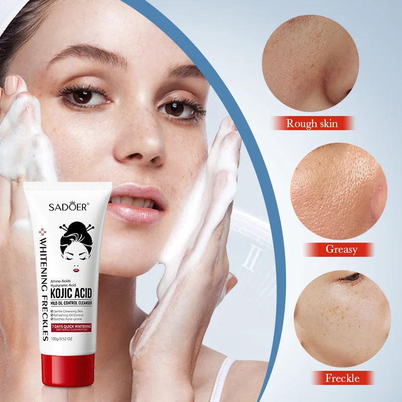 SADOER Kojic Acid Facial Cleanser – Brightening Face Wash Facial Cleanser Oasis Select