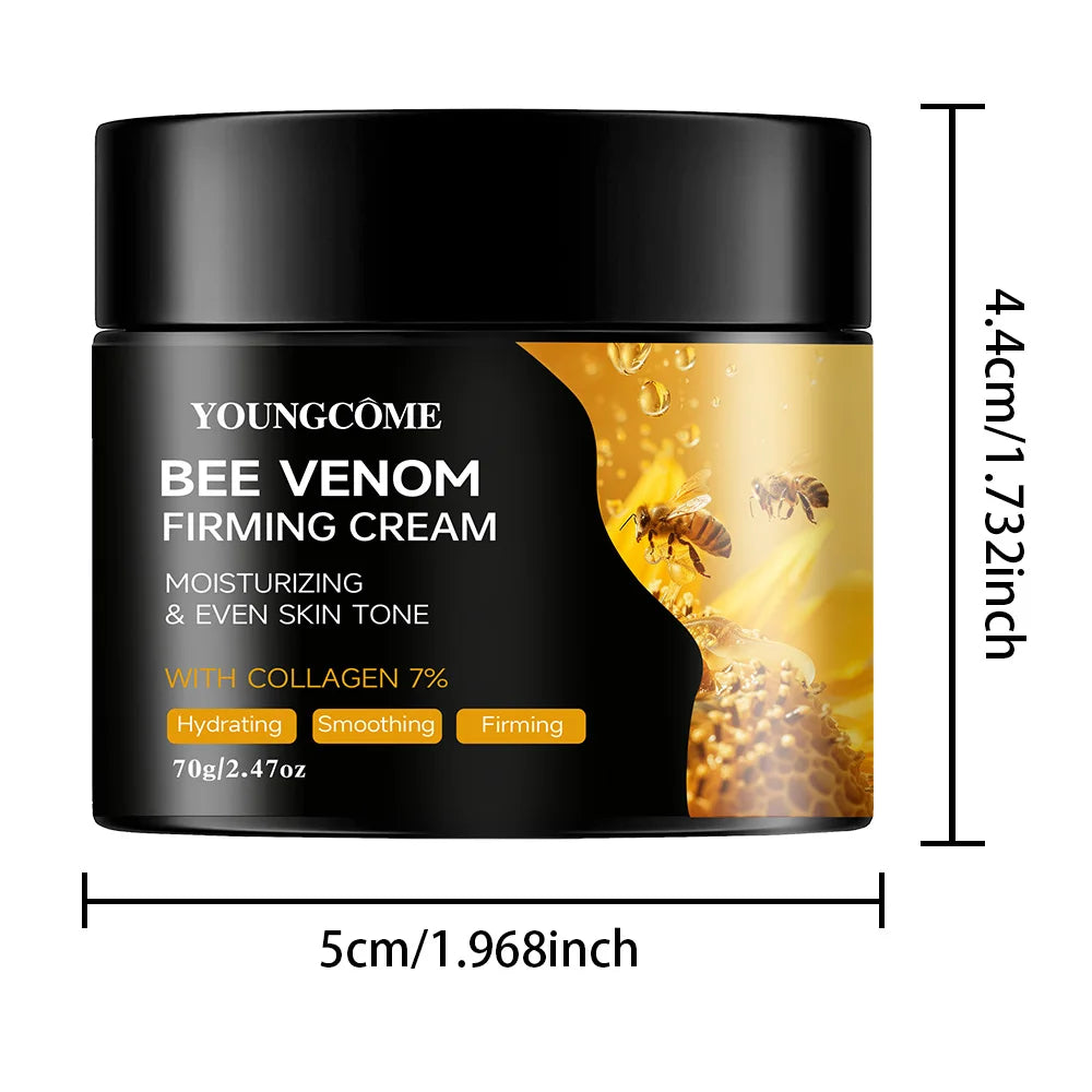 Premium Bee Venom Cream Face Neck Collagen Boost Skin Firming Lifting Natural Hydrating Moisturizer Non Greasy Gentle Care Impro Oasis Select 70G