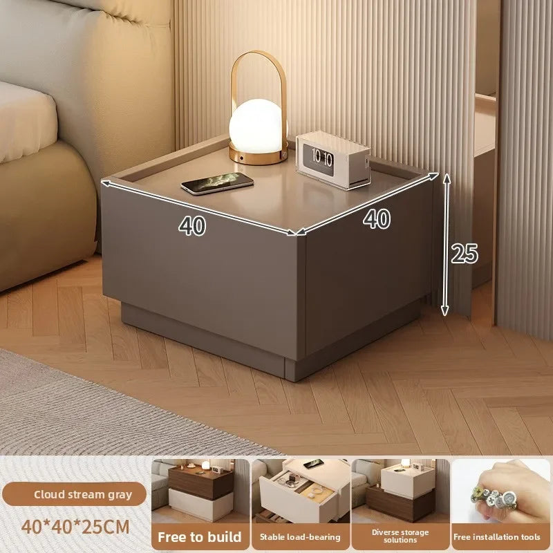Multi-functional Household Goods Bedside Table Storage Side Bedroom Bedside Table Oasis Select Single draw B