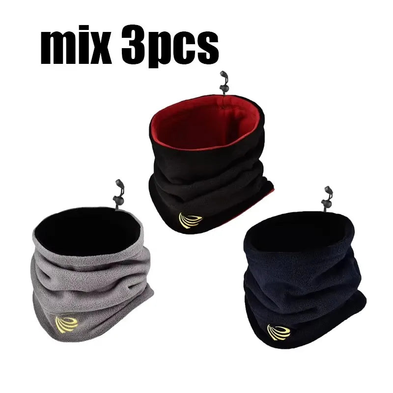 2/3pcs Winter Camping Fleece Neck Gaiter Ski Tube Scarf Snowboard Half Face Mask Face Cover For Men & Women Outdoor Cold Oasis Select 3pcs-mix 1