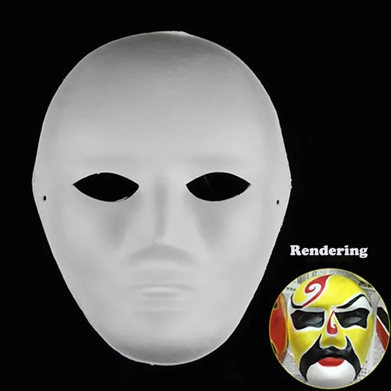 DIY Paper White Masks Create Artistic Craft From Theater And Halloween Costumes Party Masquerade Kids Painting Toy Oasis Select 1