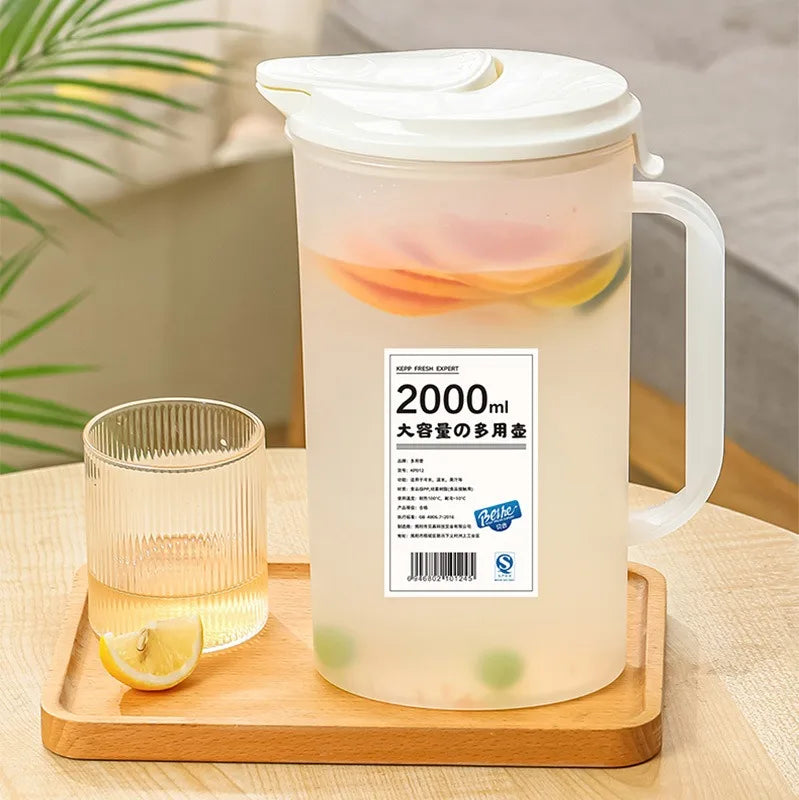 Large Capacity Teapot Kettle Juice Ice Beverage Storage Container Heat Resistant Cold Water Jug Plastic Juice Pitcher Household Oasis Select