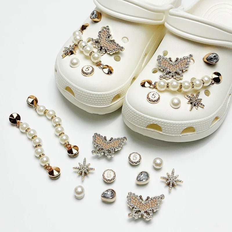Butterfly Fashion Shoe Accessory Set, decorative shoe buckles, removable, suitable for sandals and flip-flops. Oasis Select