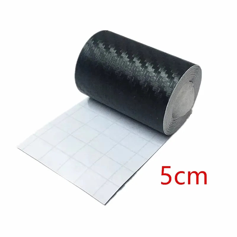 1/3Pcs Carbon Fiber Stickers Door Sill Anti-stepping Protector Trunk Bumper Side Mirror Anti Scratch Tape Auto Decals Oasis Select Width 5cm Length 7m