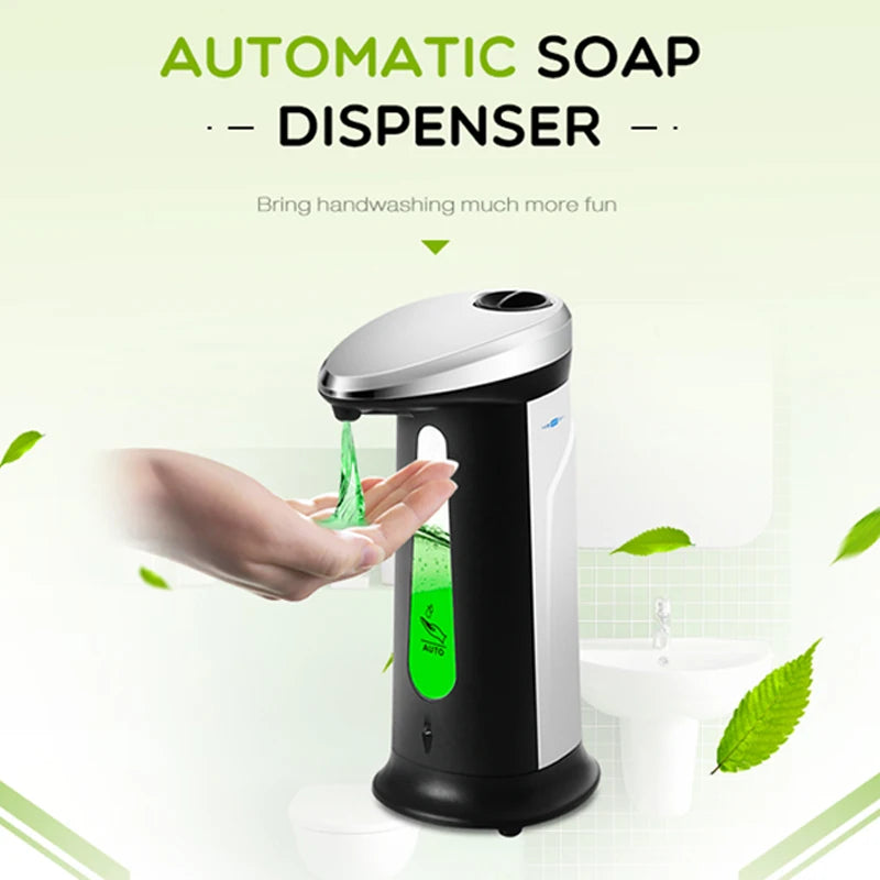 400ml Liquid Soap Dispensers Automatic ABS Intelligent Touchless Sensor Induction Hand Washer For Bathroom Kitchen Dispenser Oasis Select
