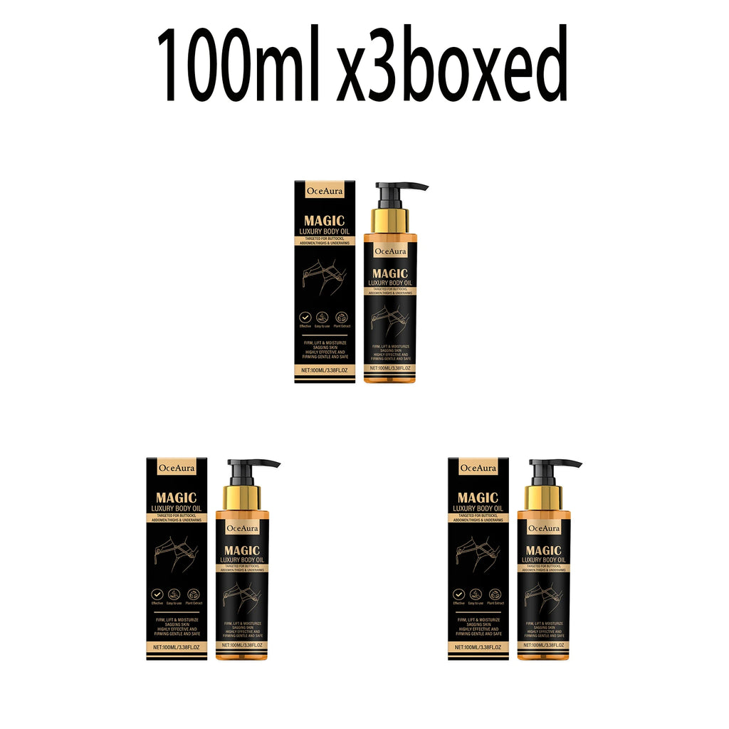 Magic Luxury Body Oil Firming Lift Skin Remove Fine Lines Anti Dryness Improve Sagging Smooth Moisturizing Massage Essential Oil Oasis Select 100ml x3boxed