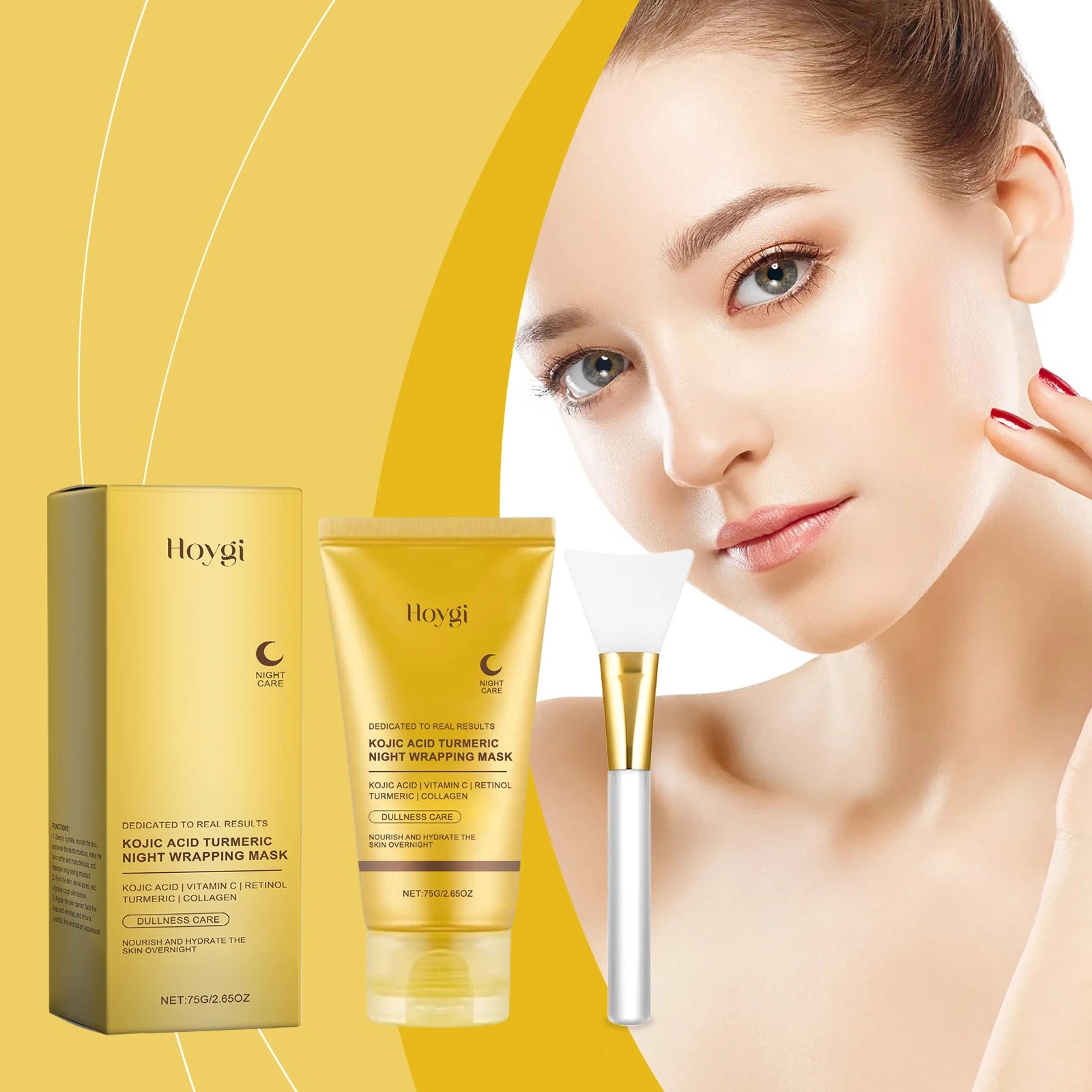 Turmeric Collagen Peel-Off Face Mask with Scraper – 75g Peel-Off Face Mask Oasis Select