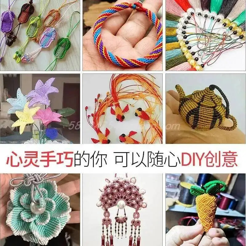 0.8 mm 65m Nylon Cord Thread DIY Tassels Beading String Thread Chinese Knot Macrame Cord Bracelet Braided String Oasis Select