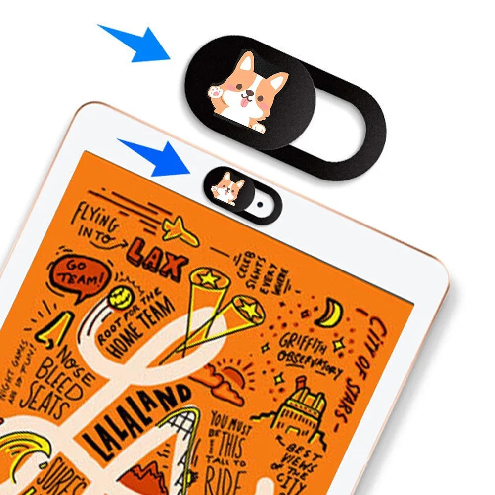 Cute Cartoon Webcam Cover – Ultra-Thin Privacy Slider