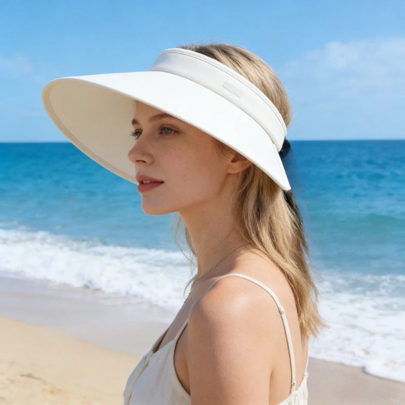 Women's Wide Brim Sun Hat – UV Protection Beach & Golf