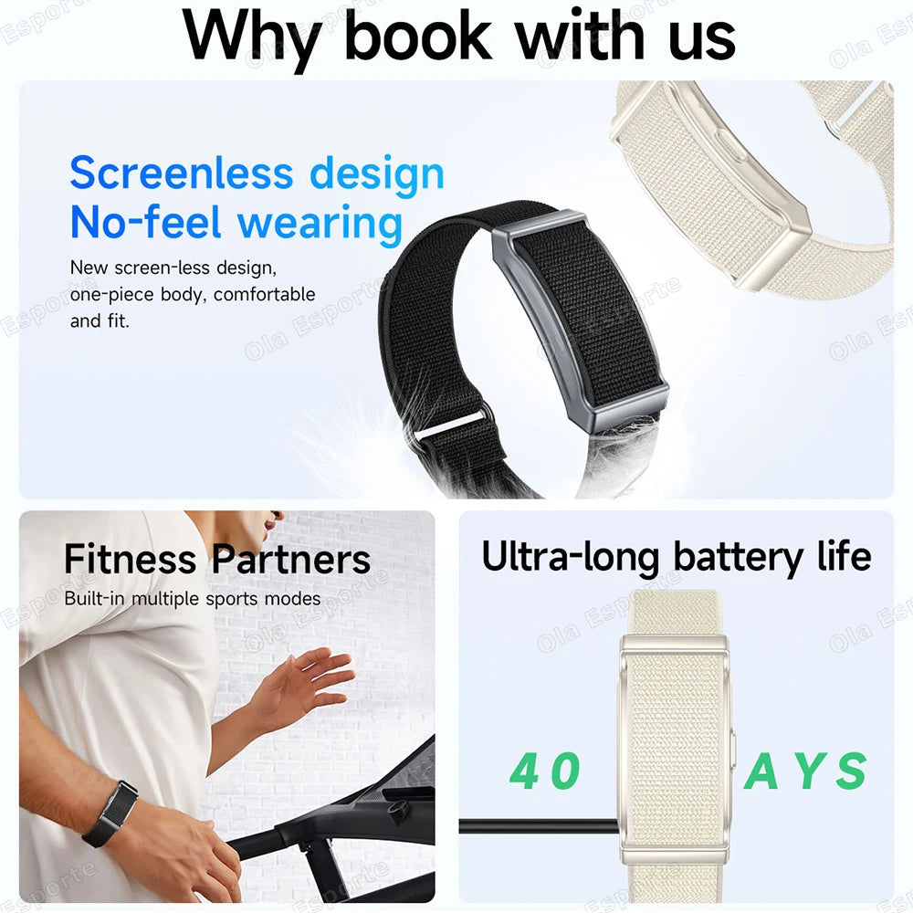 Ola Esporte Screenless Smart Fitness Bracelet | Health Tracker