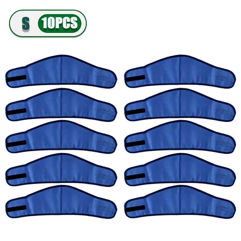 1-10PCS Pet Cooling Scarf for Dogs Summer Ice Silk Cooling Bandana Neck Wrap for Heat Relief Reusable Chill Mat for Pets Oasis Select Blue S-10PCS