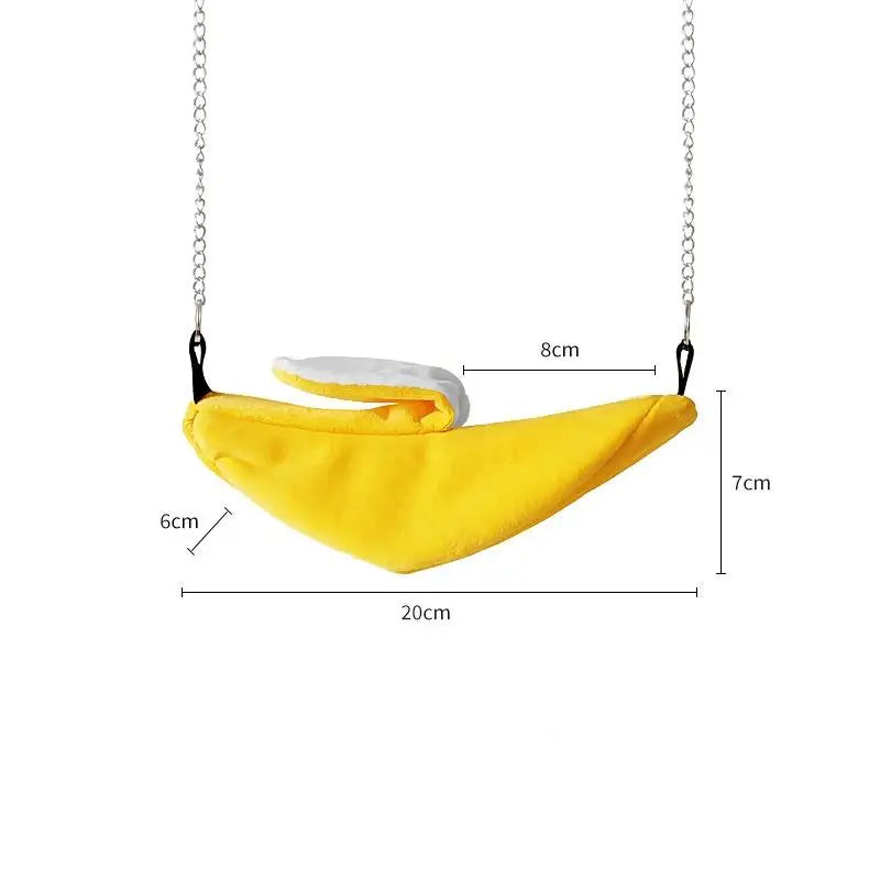 Banana Hammock Bed for Hamster, Bird & Rat – Hanging Swing
