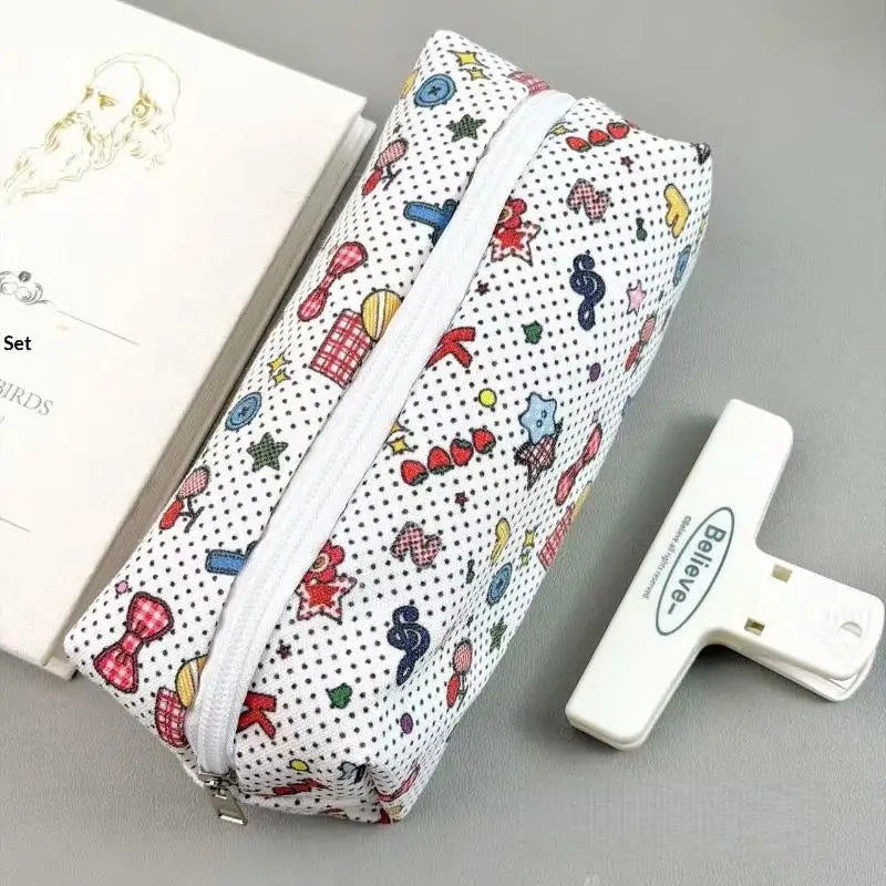 Graffiti Pencil Case Large Capacity Soft Pen Pouch Wear Resistant Stationery Bag for Kids Students School Office Use Oasis Select