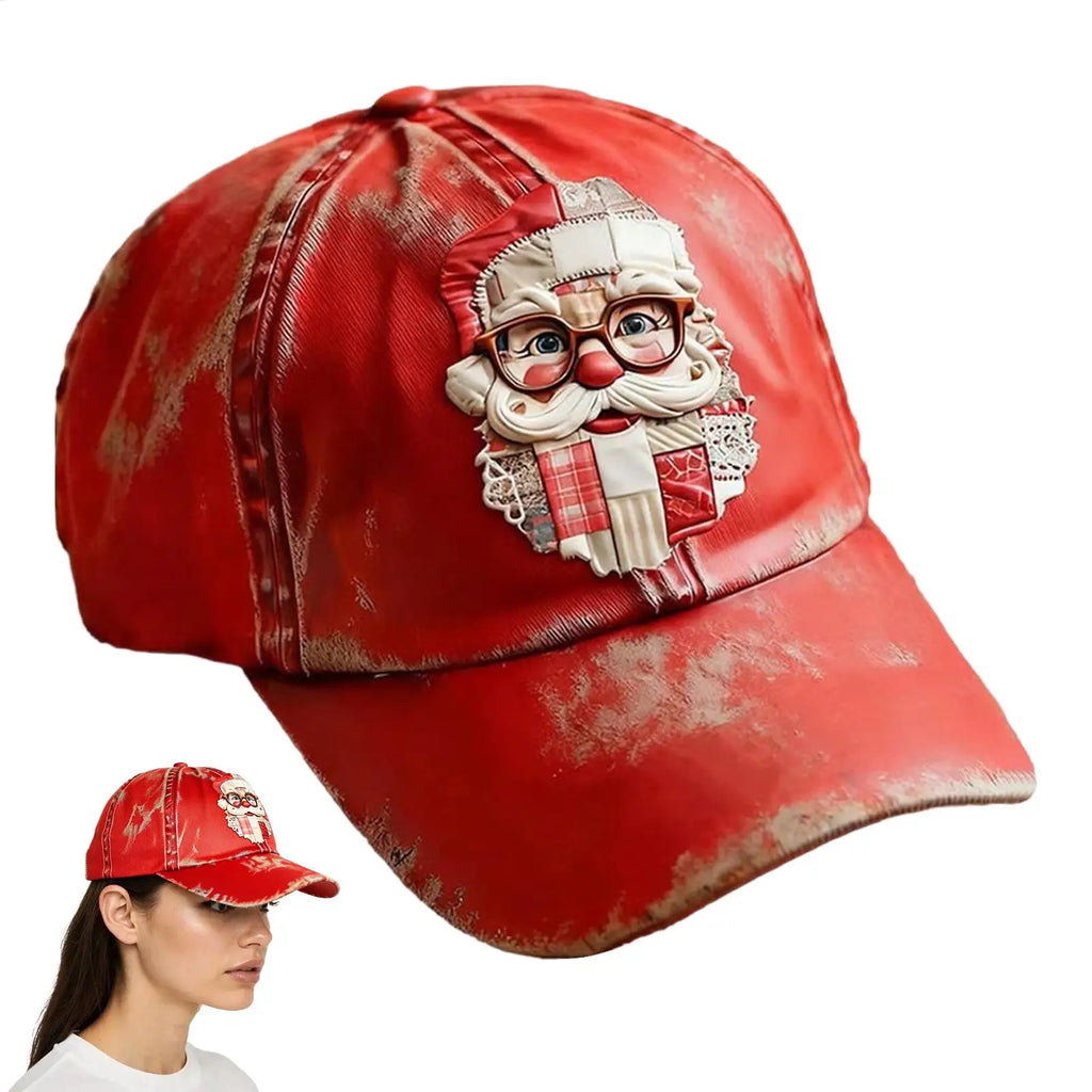 Merry Christmas Baseball Hat For Adults &Teens Retro Holiday Twill Headwear With Print Casual Unisex Hat For Golf Running Travel Oasis Select