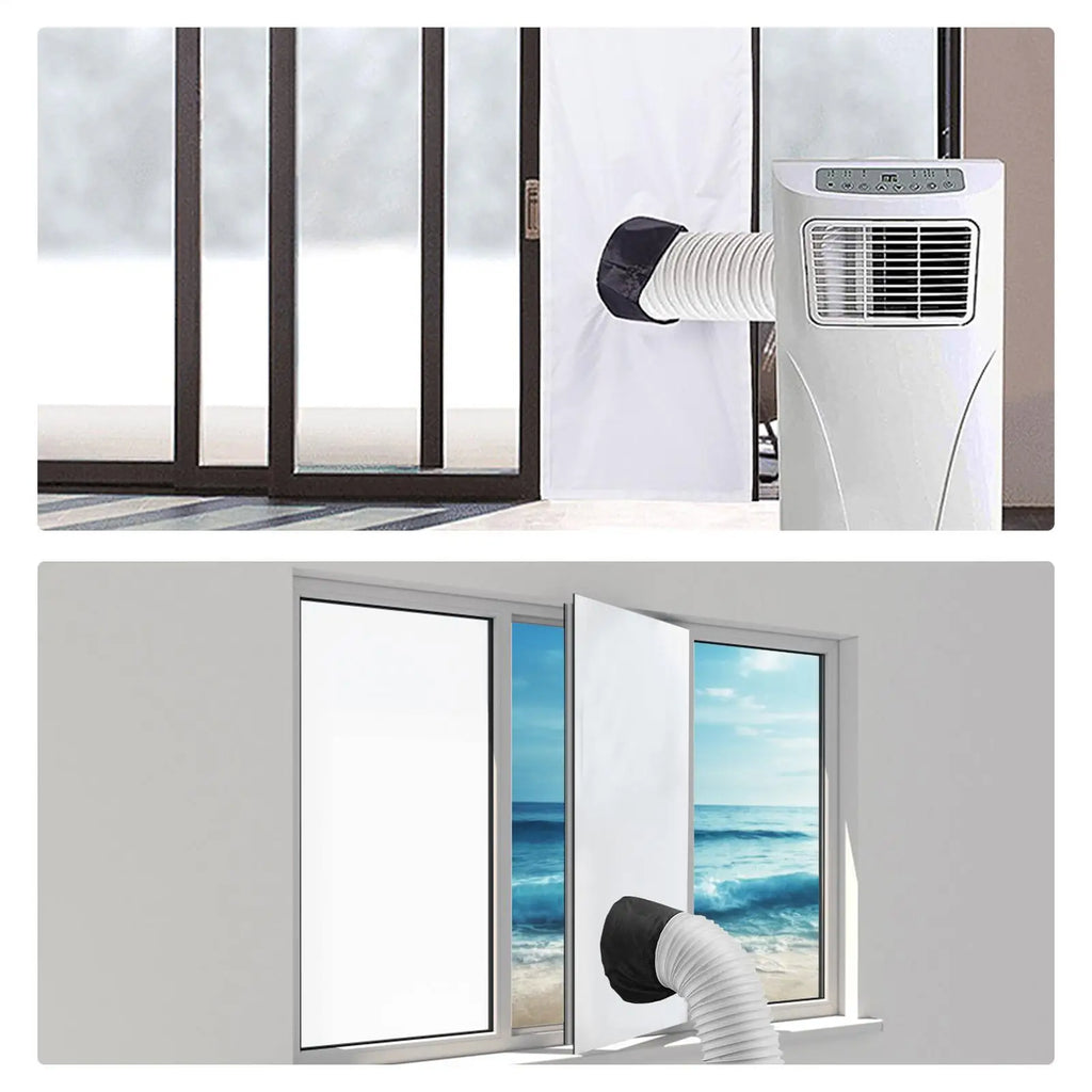 Air Conditioner Window Vent Kit Waterproof Air Conditioner Sealing Cloth Mobile Air Conditioner Baffle for Sliding Horizontal Oasis Select