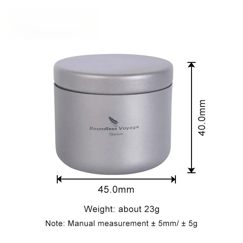 35ml Mini Storage Titanium Tea Jar Box for Coffee Tea Candy Container Cans Spices Tea Caddies Teaware Oasis Select