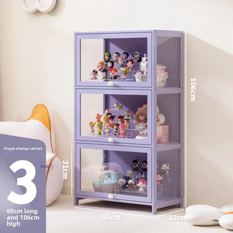 New Doll Storage Doll Doll Display Cabinet Transparent Shelf Display Box Baby Cabinet Pain Cabinet Rack Oasis Select Layer3-60