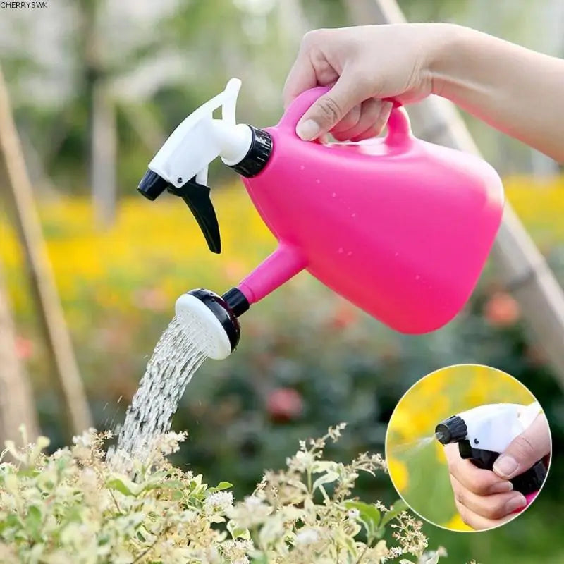 1L 2-in-1 Adjustable Pressure Spray Bottle, Plastic Watering Can, Garden Sprayer for Flowers and Plants Care Oasis Select