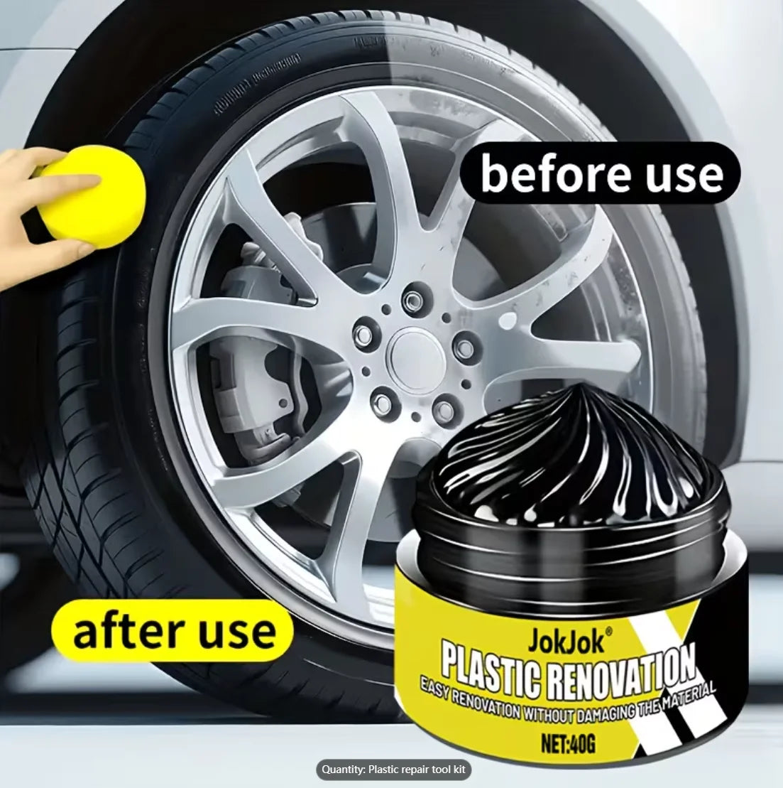Plastic Refurbishing Paste – Tyres, Bumpers & Dashboard Car Plastic Restorer Oasis Select Default Title