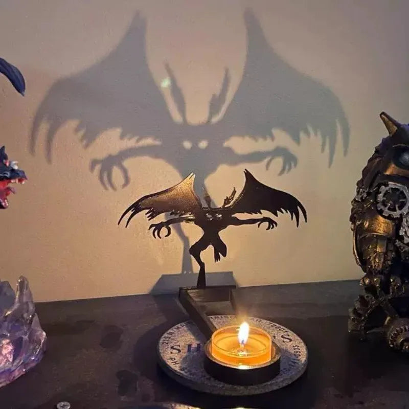 Halloween Decoration Home Halloween Projector Shadow Movie Props Halloween Ornaments Horror Candle Holder Candlestick Ornaments Oasis Select