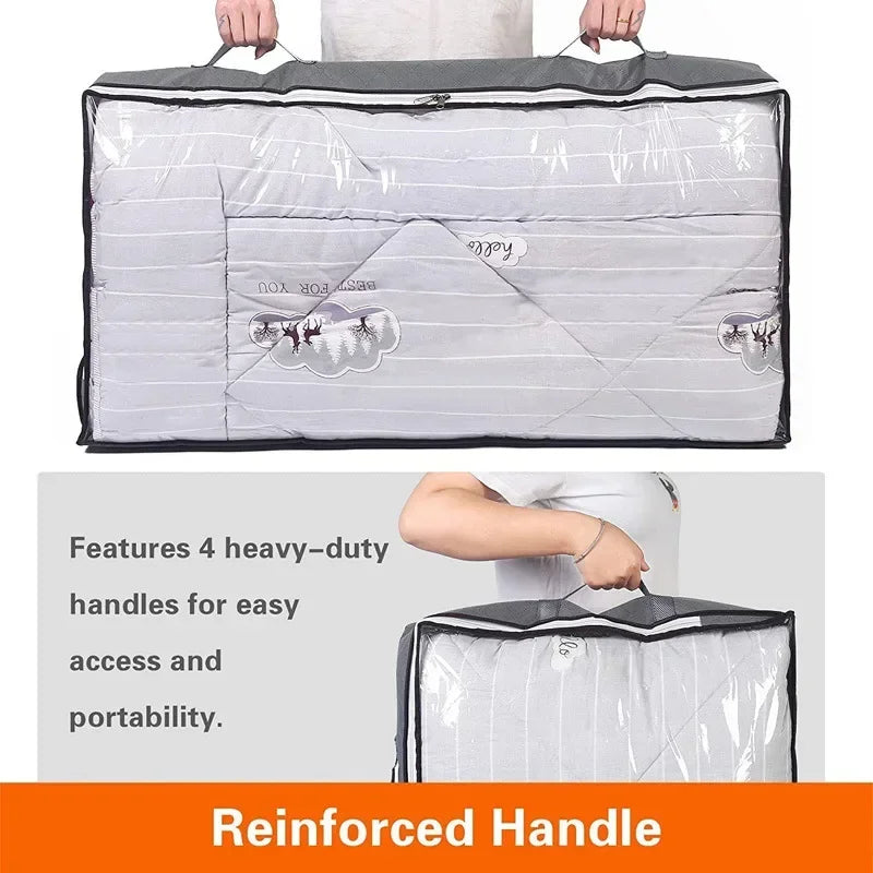 Under bed Storage Bag For Portable Foldable Quilt Bags Wardrobe Clothes Organizer Storage Box Dustproof Organizer Large Capacity Oasis Select