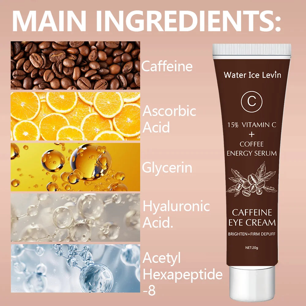 Caffeine & Vitamin C Eye Cream – Dark Circles & Firming Eye Serum Cream Oasis Select