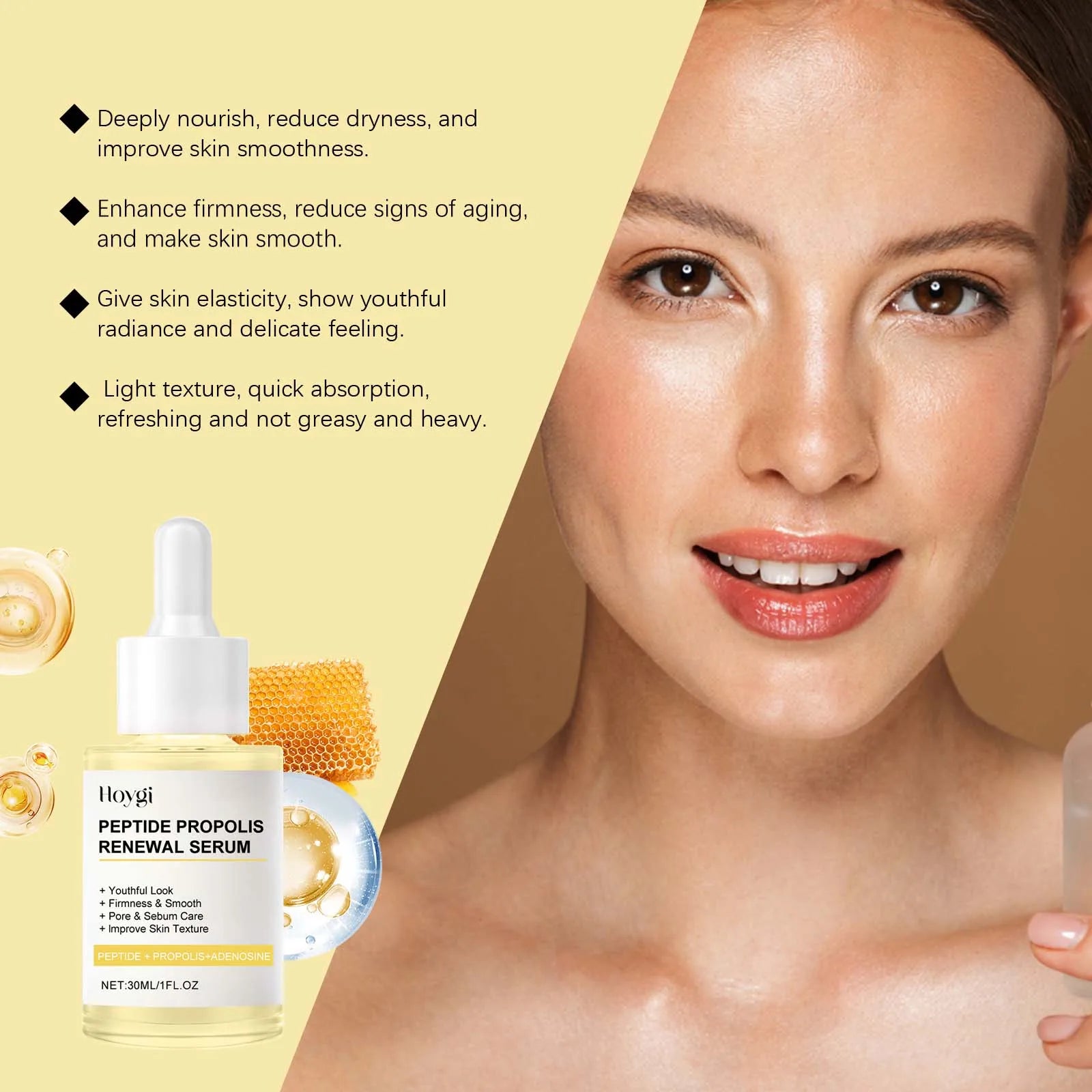 Hoygi Peptide Propolis Face Serum – Firming & Anti-Aging