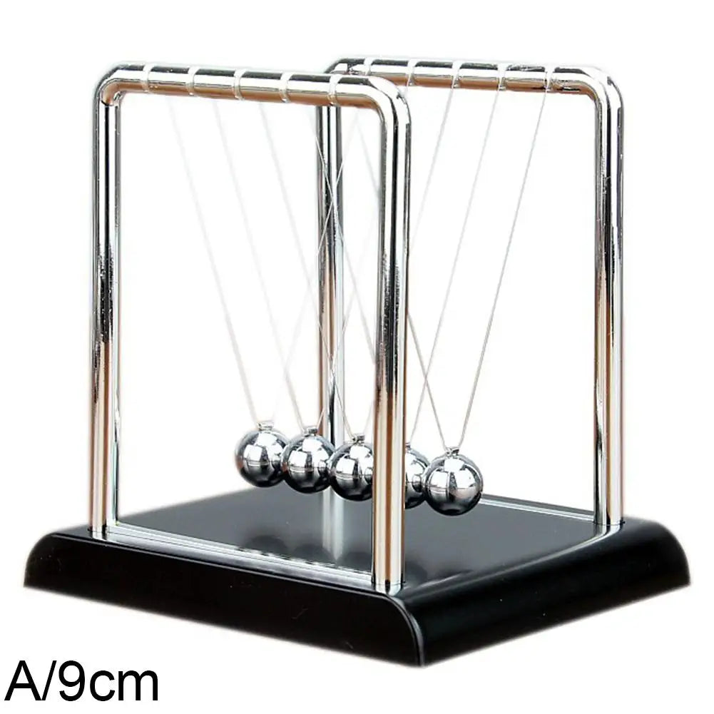 Newton's Cradle Steel Pendulum Desk Toy – Physics & Stress Relief Pendulum Desk Toy Oasis Select 9cm